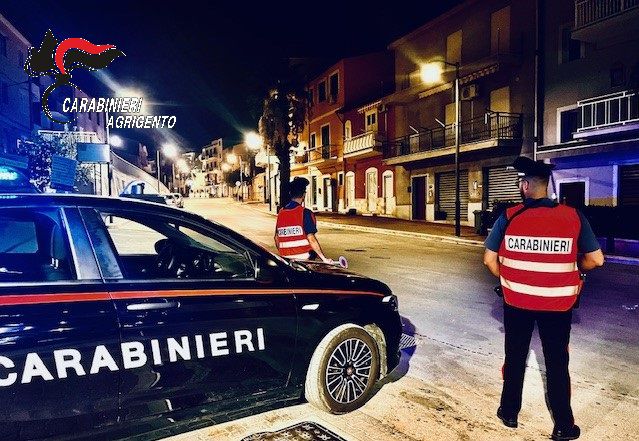 carabinieri canicattì sera